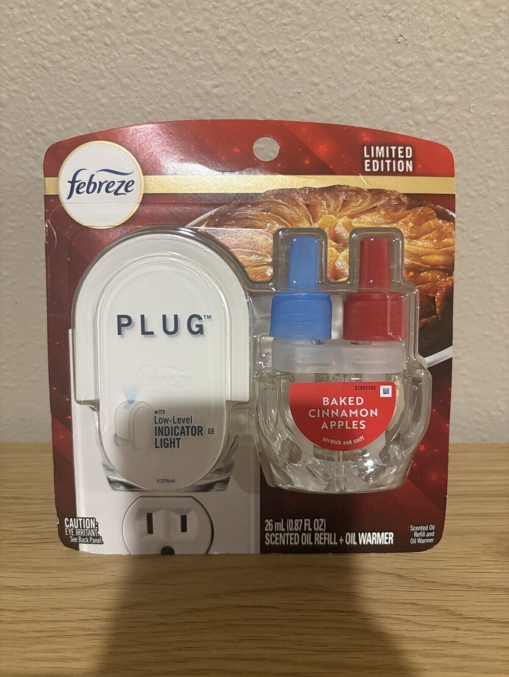 Febreze Plug Air Freshener Warmer Baked Cinnamon Apples Refill Limited Edition